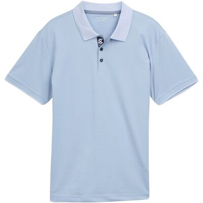 TOM TAILOR Herren Basic Jersey Poloshirt, blau, Uni, Gr. S TOM TAILOR Herren Basic Jersey Poloshirt, blau, Uni, Gr. S