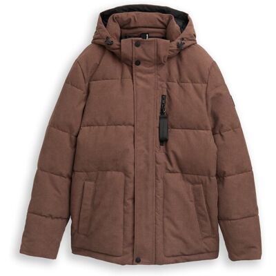 TOM TAILOR Herren Cord Puffer-Jacke mit abnehmbarer Kapuze, braun, Uni, Gr. XXL TOM TAILOR Herren Cord Puffer-Jacke mit abnehmbarer Kapuze, braun, Uni, Gr. XXL