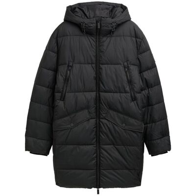 TOM TAILOR Herren Puffer Parka mit Kapuze, schwarz, Uni, Gr. XXL TOM TAILOR Herren Puffer Parka mit Kapuze, schwarz, Uni, Gr. XXL