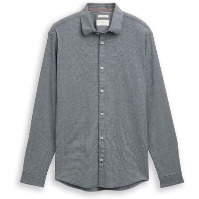 TOM TAILOR Herren Slim Fit Hemd mit Stretch, blau, Meliert, Gr. XXXL TOM TAILOR Herren Slim Fit Hemd mit Stretch, blau, Meliert, Gr. XXXL