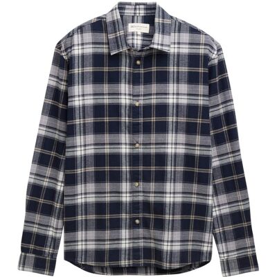 TOM TAILOR DENIM Herren Relaxed Fit Hemd mit Karomuster, blau, Kariert, Gr. S TOM TAILOR DENIM Herren Relaxed Fit Hemd mit Karomuster, blau, Kariert, Gr. S