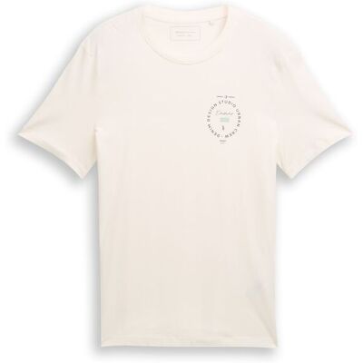 TOM TAILOR DENIM Herren T-Shirt mit Print, braun, Uni, Gr. XS TOM TAILOR DENIM Herren T-Shirt mit Print, braun, Uni, Gr. XS