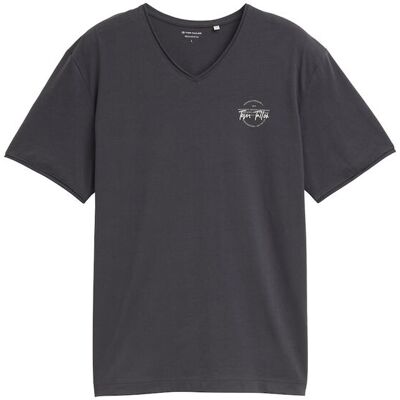 TOM TAILOR Herren T-Shirt mit V-Ausschnitt, schwarz, Uni, Gr. S TOM TAILOR Herren T-Shirt mit V-Ausschnitt, schwarz, Uni, Gr. S
