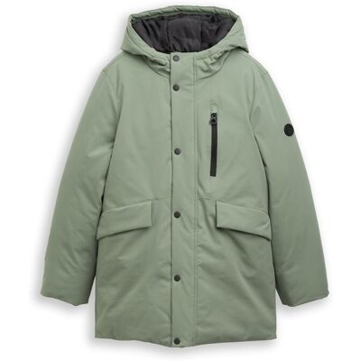 TOM TAILOR Jungen Arctic Parka mit Kapuze, grün, Uni, Gr. 164 TOM TAILOR Jungen Arctic Parka mit Kapuze, grün, Uni, Gr. 164
