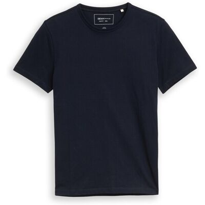 TOM TAILOR DENIM Herren Slim Fit T-Shirt aus Baumwolle, blau, Uni, Gr. XXL TOM TAILOR DENIM Herren Slim Fit T-Shirt aus Baumwolle, blau, Uni, Gr. XXL