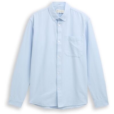 TOM TAILOR DENIM Herren Relaxed Fit Hemd aus Baumwolle, blau, Gestreift, Gr. S TOM TAILOR DENIM Herren Relaxed Fit Hemd aus Baumwolle, blau, Gestreift, Gr. S