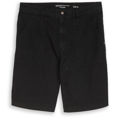 TOM TAILOR DENIM Herren TTLOOSE Carpenter-Shorts, schwarz, Uni, Gr. S TOM TAILOR DENIM Herren TTLOOSE Carpenter-Shorts, schwarz, Uni, Gr. S