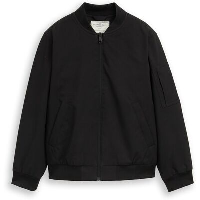 TOM TAILOR Jungen Bomberjacke mit wasserabweisender Funktion, schwarz, Uni, Gr. 164 TOM TAILOR Jungen Bomberjacke mit wasserabweisender Funktion, schwarz, Uni, Gr. 164