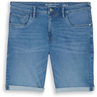 TOM TAILOR DENIM Herren TTPIERS SLIM Jeans Shorts mit Superstretch, blau, Uni, Gr. M TOM TAILOR DENIM Herren TTPIERS SLIM Jeans Shorts mit Superstretch, blau, Uni, Gr. M