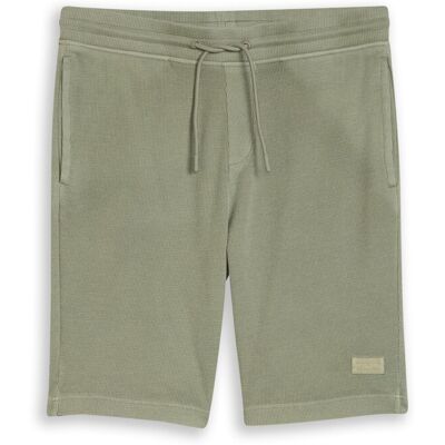 TOM TAILOR Herren Shorts mit Waffelstruktur, grün, Uni, Gr. S TOM TAILOR Herren Shorts mit Waffelstruktur, grün, Uni, Gr. S
