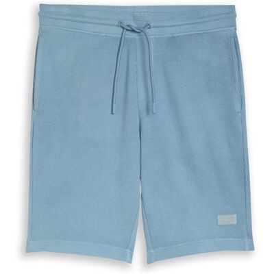 TOM TAILOR Herren Shorts mit Waffelstruktur, blau, Uni, Gr. S TOM TAILOR Herren Shorts mit Waffelstruktur, blau, Uni, Gr. S