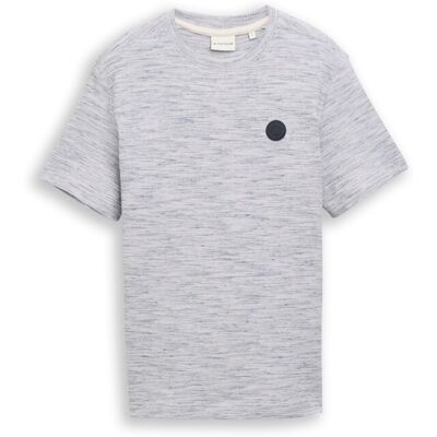 TOM TAILOR Herren T-Shirt mit Waffelstruktur, weiß, Meliert, Gr. XXXL TOM TAILOR Herren T-Shirt mit Waffelstruktur, weiß, Meliert, Gr. XXXL