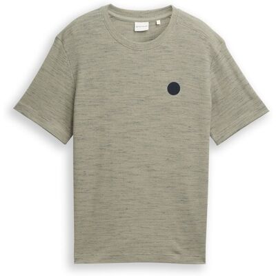TOM TAILOR Herren T-Shirt mit Waffelstruktur, grün, Meliert, Gr. XXXL TOM TAILOR Herren T-Shirt mit Waffelstruktur, grün, Meliert, Gr. XXXL