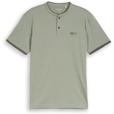 TOM TAILOR Herren Poloshirt mit Stehkragen, grün, Uni, Gr. XL TOM TAILOR Herren Poloshirt mit Stehkragen, grün, Uni, Gr. XL