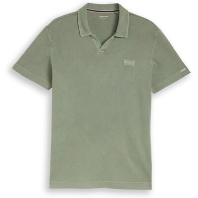 TOM TAILOR Herren Resort Poloshirt im Used-Look, grün, Uni, Gr. L TOM TAILOR Herren Resort Poloshirt im Used-Look, grün, Uni, Gr. L