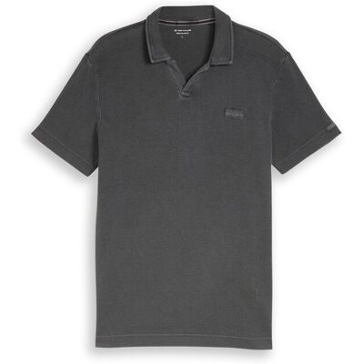 TOM TAILOR Herren Resort Poloshirt im Used-Look, schwarz, Uni, Gr. S TOM TAILOR Herren Resort Poloshirt im Used-Look, schwarz, Uni, Gr. S