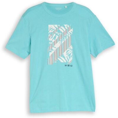 TOM TAILOR Herren T-Shirt mit Print, grün, Uni, Gr. XXXL TOM TAILOR Herren T-Shirt mit Print, grün, Uni, Gr. XXXL