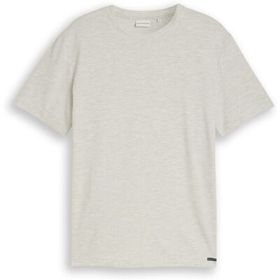 TOM TAILOR Herren T-Shirt aus Baumwolle, weiß, Meliert, Gr. XXXL TOM TAILOR Herren T-Shirt aus Baumwolle, weiß, Meliert, Gr. XXXL