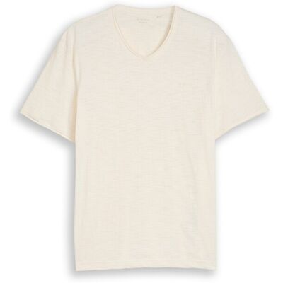 TOM TAILOR Herren T-Shirt mit V-Ausschnitt, braun, Meliert, Gr. M TOM TAILOR Herren T-Shirt mit V-Ausschnitt, braun, Meliert, Gr. M