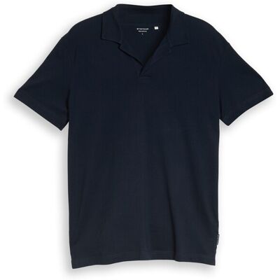 TOM TAILOR Herren Resort Poloshirt aus Piqué, blau, Uni, Gr. XXL TOM TAILOR Herren Resort Poloshirt aus Piqué, blau, Uni, Gr. XXL