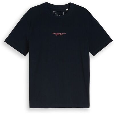 TOM TAILOR DENIM Herren Relaxed Fit T-Shirt mit Rückenprint, blau, Uni, Gr. XS TOM TAILOR DENIM Herren Relaxed Fit T-Shirt mit Rückenprint, blau, Uni, Gr. XS