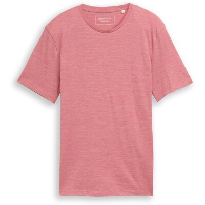 TOM TAILOR DENIM Herren T-Shirt in Melange-Optik, rosa, Meliert, Gr. XS TOM TAILOR DENIM Herren T-Shirt in Melange-Optik, rosa, Meliert, Gr. XS