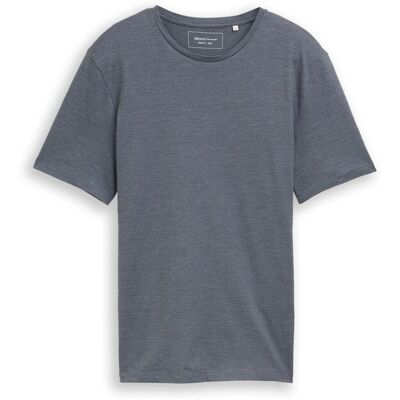 TOM TAILOR DENIM Herren T-Shirt in Melange-Optik, grau, Meliert, Gr. XXL TOM TAILOR DENIM Herren T-Shirt in Melange-Optik, grau, Meliert, Gr. XXL