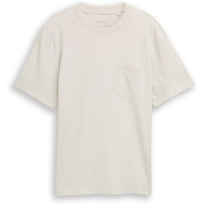 TOM TAILOR DENIM Herren Relaxed Fit T-Shirt mit Brusttasche, weiß, Uni, Gr. XXL TOM TAILOR DENIM Herren Relaxed Fit T-Shirt mit Brusttasche, weiß, Uni, Gr. XXL