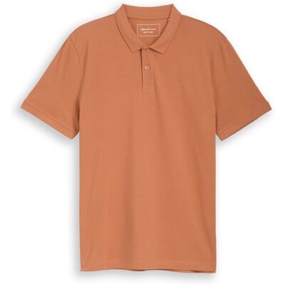 TOM TAILOR DENIM Herren Piqué Poloshirt aus Baumwolle, orange, Uni, Gr. XL TOM TAILOR DENIM Herren Piqué Poloshirt aus Baumwolle, orange, Uni, Gr. XL