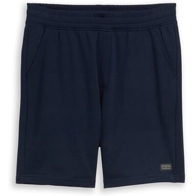 TOM TAILOR DENIM Herren Relaxed Sweat-Shorts, blau, Uni, Gr. XS TOM TAILOR DENIM Herren Relaxed Sweat-Shorts, blau, Uni, Gr. XS