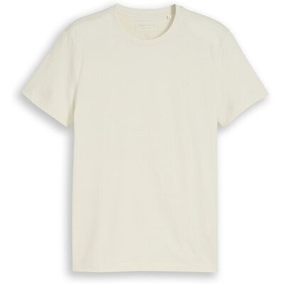 TOM TAILOR DENIM Herren Slim Fit T-Shirt aus Baumwolle, weiß, Uni, Gr. XL TOM TAILOR DENIM Herren Slim Fit T-Shirt aus Baumwolle, weiß, Uni, Gr. XL