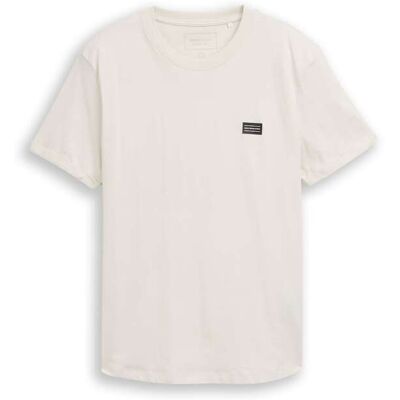 TOM TAILOR DENIM Herren T-Shirt aus Baumwolle, weiß, Uni, Gr. M TOM TAILOR DENIM Herren T-Shirt aus Baumwolle, weiß, Uni, Gr. M