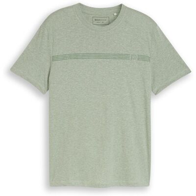TOM TAILOR DENIM Herren T-Shirt in Melange-Optik, grün, Meliert, Gr. XS TOM TAILOR DENIM Herren T-Shirt in Melange-Optik, grün, Meliert, Gr. XS