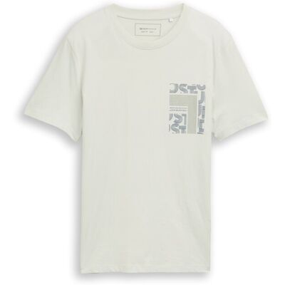TOM TAILOR DENIM Herren T-Shirt mit Print, grün, Uni, Gr. XXL TOM TAILOR DENIM Herren T-Shirt mit Print, grün, Uni, Gr. XXL