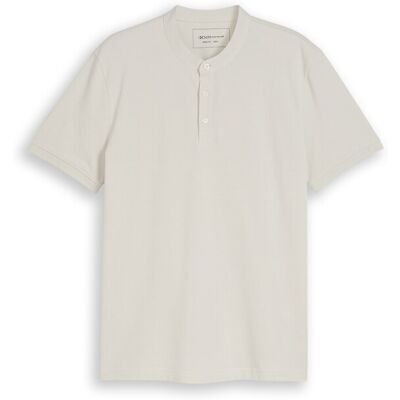 TOM TAILOR DENIM Herren Piqué Poloshirt mit Stehkragen, weiß, Uni, Gr. XS TOM TAILOR DENIM Herren Piqué Poloshirt mit Stehkragen, weiß, Uni, Gr. XS