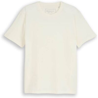 TOM TAILOR DENIM Herren T-Shirt mit Waffelstruktur, weiß, Uni, Gr. M TOM TAILOR DENIM Herren T-Shirt mit Waffelstruktur, weiß, Uni, Gr. M