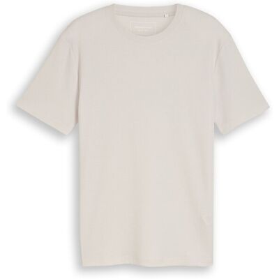 TOM TAILOR DENIM Herren T-Shirt mit Waffelstruktur, grau, Uni, Gr. M TOM TAILOR DENIM Herren T-Shirt mit Waffelstruktur, grau, Uni, Gr. M