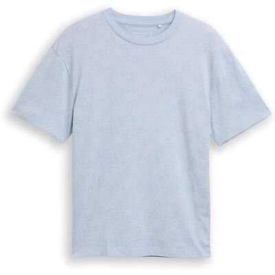 TOM TAILOR DENIM Herren Relaxed Fit T-Shirt mit Palmenprint, blau, Palmenprint, Gr. L TOM TAILOR DENIM Herren Relaxed Fit T-Shirt mit Palmenprint, blau, Palmenprint, Gr. L