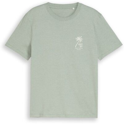TOM TAILOR DENIM Herren T-Shirt mit Palmenprint, grün, Uni, Gr. XXL TOM TAILOR DENIM Herren T-Shirt mit Palmenprint, grün, Uni, Gr. XXL