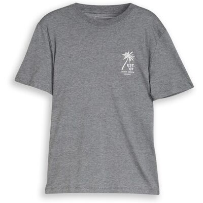TOM TAILOR DENIM Herren T-Shirt mit Palmenprint, schwarz, Uni, Gr. L TOM TAILOR DENIM Herren T-Shirt mit Palmenprint, schwarz, Uni, Gr. L