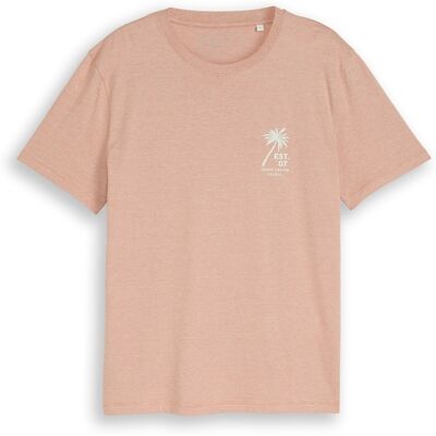TOM TAILOR DENIM Herren T-Shirt mit Palmenprint, orange, Uni, Gr. S TOM TAILOR DENIM Herren T-Shirt mit Palmenprint, orange, Uni, Gr. S