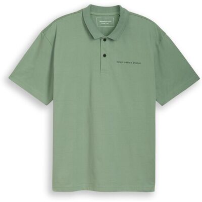 TOM TAILOR DENIM Herren Relaxed Fit Poloshirt aus Baumwolle, grün, Uni, Gr. XS TOM TAILOR DENIM Herren Relaxed Fit Poloshirt aus Baumwolle, grün, Uni, Gr. XS