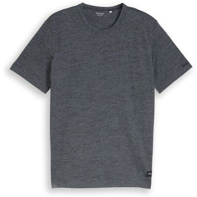 TOM TAILOR Herren T-Shirt in Melange-Optik, blau, Meliert, Gr. S TOM TAILOR Herren T-Shirt in Melange-Optik, blau, Meliert, Gr. S