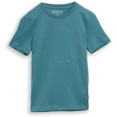 TOM TAILOR Jungen Slim Fit T-Shirt, grün, Uni, Gr. 128 TOM TAILOR Jungen Slim Fit T-Shirt, grün, Uni, Gr. 128