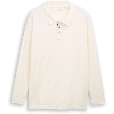 TOM TAILOR Herren Plus Size - Langarm Poloshirt mit Waffelstruktur, braun, Uni, Gr. 3XL TOM TAILOR Herren Plus Size - Langarm Poloshirt mit Waffelstruktur, braun, Uni, Gr. 3XL