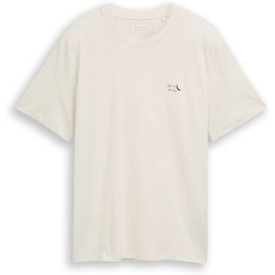 TOM TAILOR DENIM Herren Relaxed Fit T-Shirt aus Baumwolle, weiß, Uni, Gr. XS TOM TAILOR DENIM Herren Relaxed Fit T-Shirt aus Baumwolle, weiß, Uni, Gr. XS