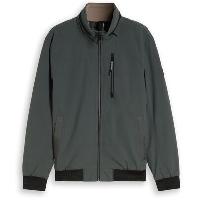 TOM TAILOR Herren Blouson Jacke mit verstaubarer Kapuze, grün, Uni, Gr. XXL TOM TAILOR Herren Blouson Jacke mit verstaubarer Kapuze, grün, Uni, Gr. XXL