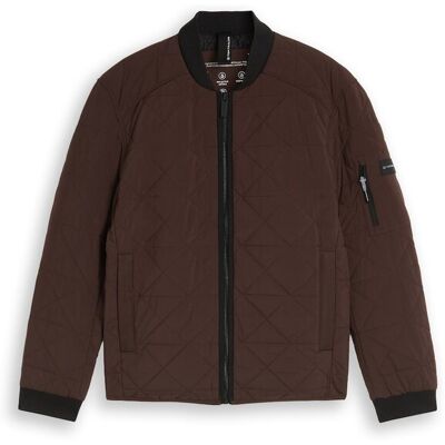 TOM TAILOR Herren Bomberjacke aus wasserabweisendem Material, braun, Uni, Gr. XXL TOM TAILOR Herren Bomberjacke aus wasserabweisendem Material, braun, Uni, Gr. XXL