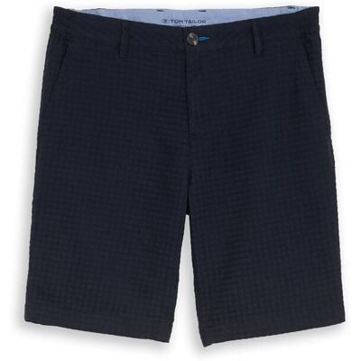 TOM TAILOR Herren Jacquard Chino Shorts aus Baumwolle, blau, Uni, Gr. XL TOM TAILOR Herren Jacquard Chino Shorts aus Baumwolle, blau, Uni, Gr. XL