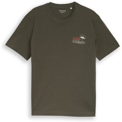 TOM TAILOR Herren T-Shirt mit Print, grün, Uni, Gr. XXXL TOM TAILOR Herren T-Shirt mit Print, grün, Uni, Gr. XXXL